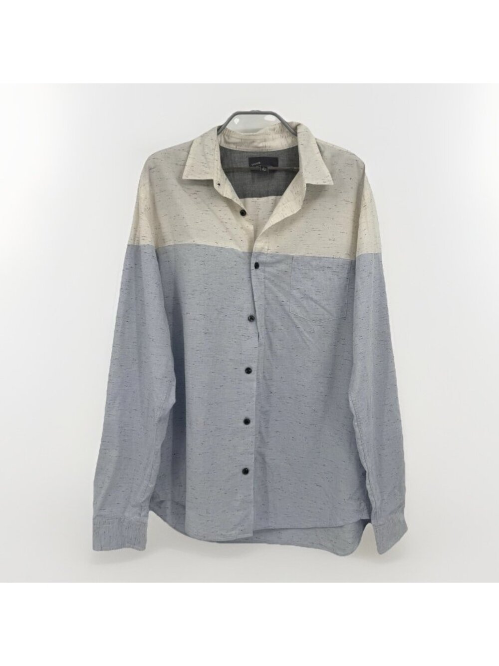 Vince Men's Long Sleeve Colorblock Casual Button Down Shirt size L Large